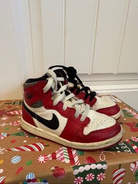 Nike Kids Black/Red/White High-Top Sneakers